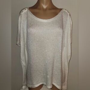 White sparkly Knit Sweater White House black market